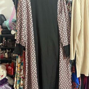 SHEIN Black and Pink Long Sleeve Dress